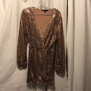 Rose Gold Sequin NYE Dress